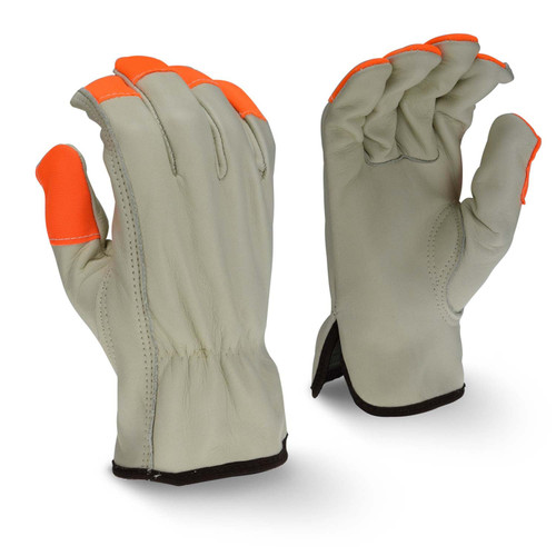Radians RWG4220H Standard Grain Cowhide Leather Driver HiViz