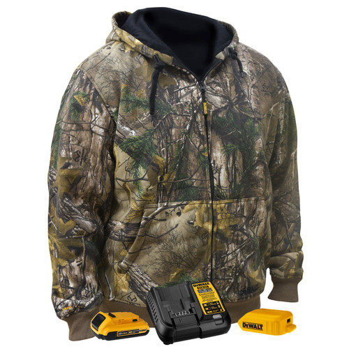 DeWalt DCHJ074D1 Dewalt Heated Jacket Camo Fleece Kitted