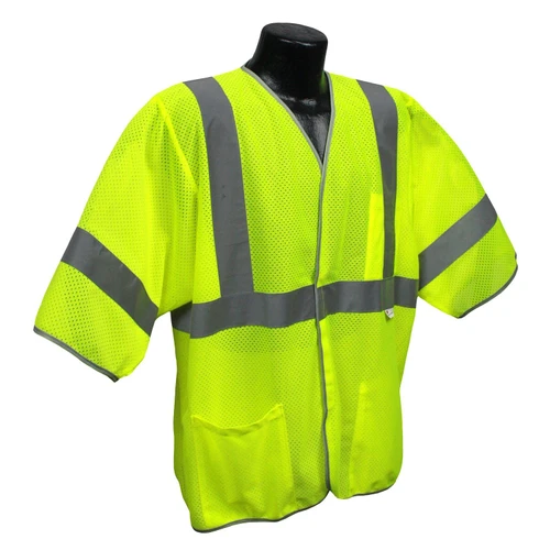 Radwear USA LHV-5ANSI-C3-PC-M Lime Mesh ANSI Vest Class 3