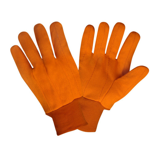 Cordova COR2800CD Canvas, Knit Wrist, Corded, Double Palm, Hi-Vis Orange