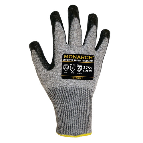Cordova 3755 Monarch-Hct, Hct Palm, A3 Cut, Cut Resistant Glove