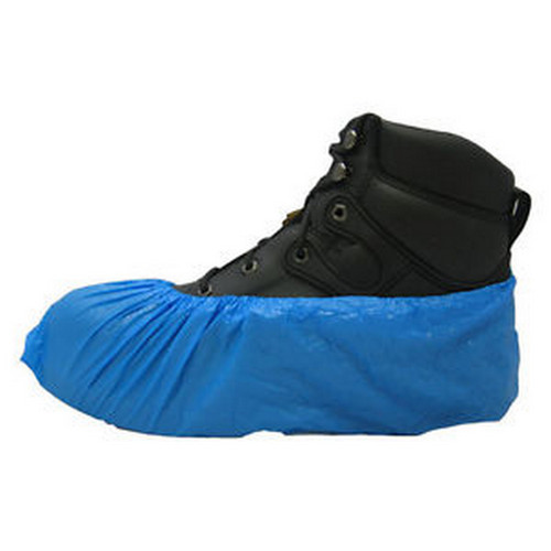 DanSafe 19440-2X Blue Shoe Cover Polyethylene Elastic Top 150 PR/CASE 300 COVERS