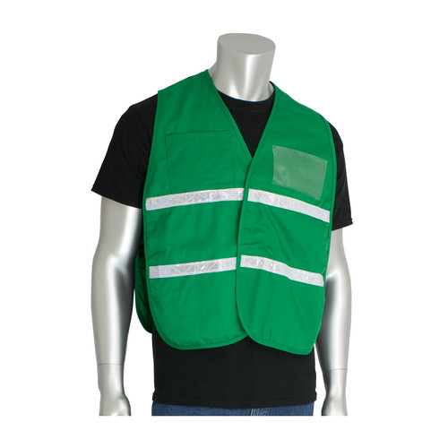 PIP 300-2505 Non-ANSI Incident Command Vest - Cotton/Polyester Blend Green