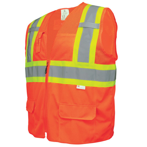 Global Glove GLO-0047 - FrogWear Solid Bottom and Mesh Class 2 Surveyor Vest