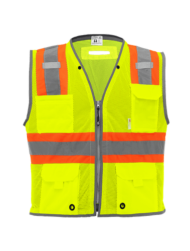 Global Glove GLO-067 - FrogWear HV - High-Visibility Mesh Polyester Surveyors Safety Vest (GGLGLO-067)