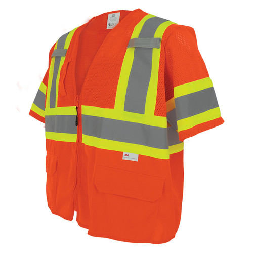 Global Glove GLO-147 - FrogWear HV - High-Visibility Mesh/Solid Polyester Surveyors Safety Vest