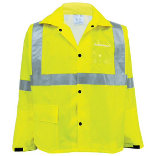 Global Glove GLO-1400 - FrogWear HV - High-Visibility Yellow/Green Rain Jacket