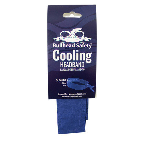 Global Glove GLO-HB3 - Bullhead Safety Cooling - Blue Cooling Headband