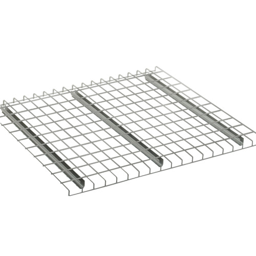 WWMH ND4258S4SC254046S00P 42" D X 58" W Step Channel Grey Waterfall Wire Mesh Deck 2500 Lb Capacity