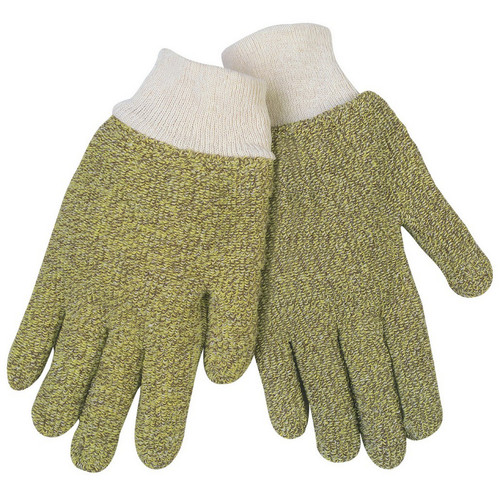 MCR Safety 9430KME Terrycloth, Economy weight made of DuPont KevlarÂ  and Brown cotton blend, seamless, knit wrist