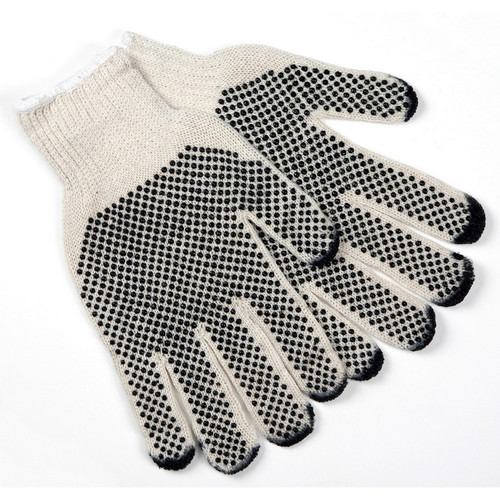 MCR Safety 9667S 7 Gauge Regular Weight 60% Cotton / 40% Polyester, PVC Dots 2 sides