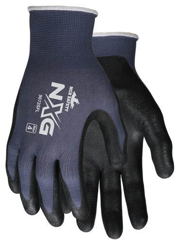 MCR Safety 9673SF NXGÂ® Work Gloves 13 Gauge Nylon Shell Sandy Nitrile Foam Coated Palm and Fingertips