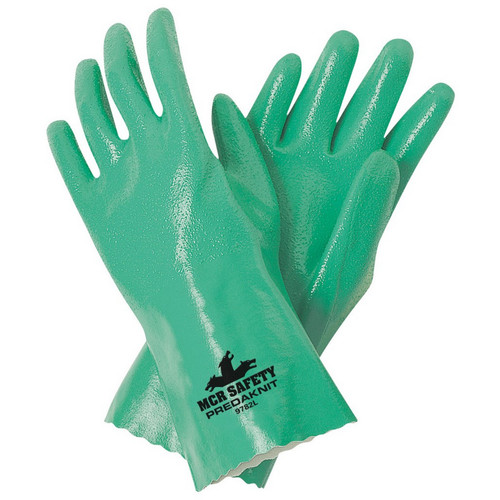 MCR Safety 9782S Predaknit, Full Rough Nitrile coating, interlock lined, 12" Gauntlet Cuff