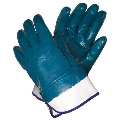 MCR Safety 97961L Industry Standard, Fully Coated Nitrile on Jersey Liner, Safety Cuff