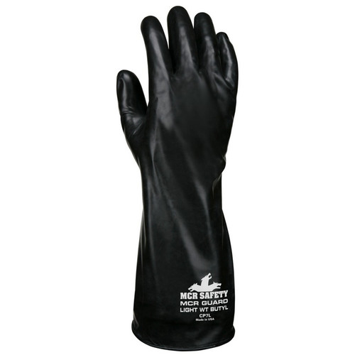 MCR Safety CP7S Butyl RubberÂ 7 mil Smooth Finish, Gauntlet Rolled Cuff, 14" Length