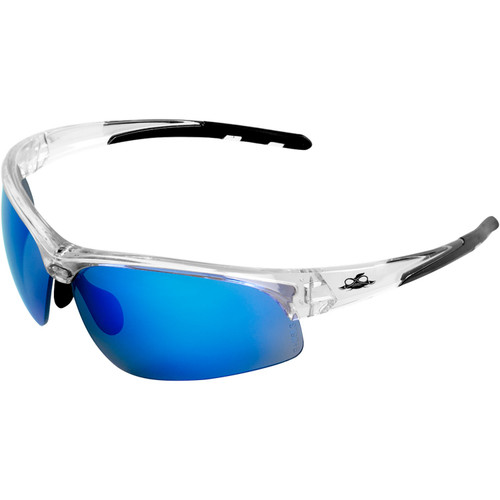 Bullhead Safety BH1612 - Wahoo Blue Mirror Precision Lens Safety Glasses