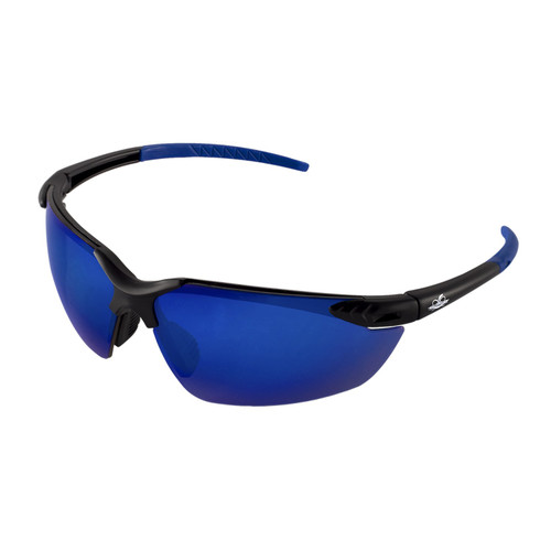 Bullhead Safety BH1169 - Mojarra Full Blue Mirrored Lens Safety Glasses