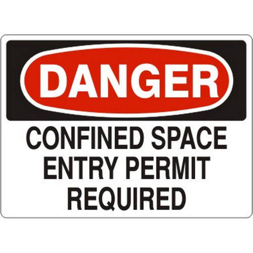 Safehouse Signs D-962132 Confined Space Entry Permit Required - Danger Sign, 10X14, Fiberglass