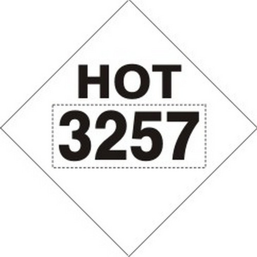 Safehouse Signs DOT-32579 3257 Hot Asphalt - Class 9 Placard, 10.75, Rigid Vinyl