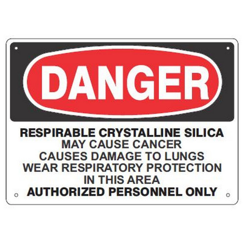 Safehouse Signs D-RCS34 Respirable Crystalline Silica May Cause Cancer - Silica Danger Sign, 10X14, Adhesive Vinyl