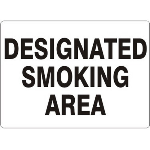 Safehouse Signs G-113231 Designated Smoking Area, 10X14, Aluminum (.040)