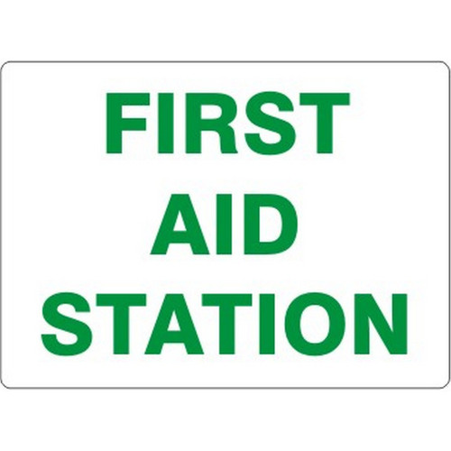 Safehouse Signs G-267833 First Aid Station, 10X14, Plastic (.040)