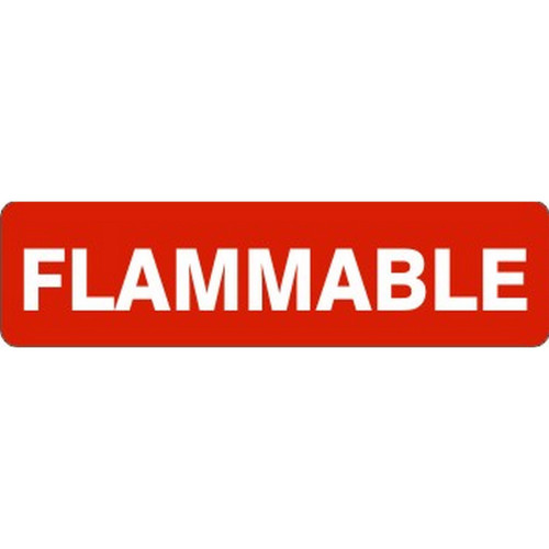 Safehouse Signs G4-26814 Flammable Sign, 4X20, Adhesive Vinyl