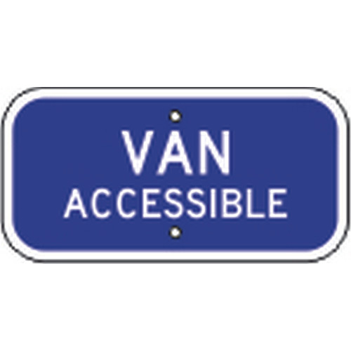 Safehouse Signs G-68RA3 Van Accessible - Handicapped Parking Sign, 6X12, Aluminum (.080) Egp Reflective