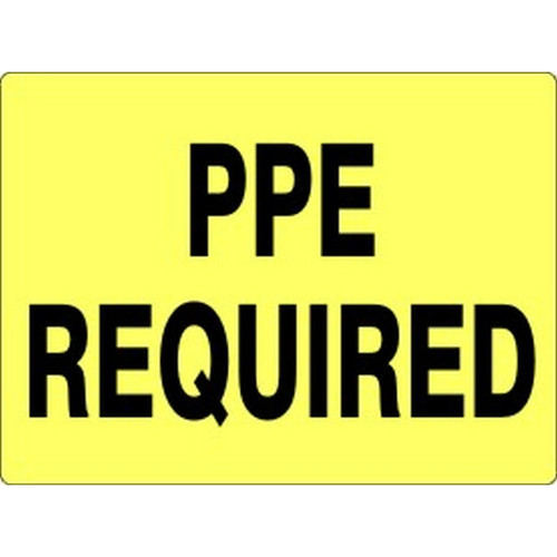 Safehouse Signs G-911131 Ppe Required, 10X14, Aluminum (.040)
