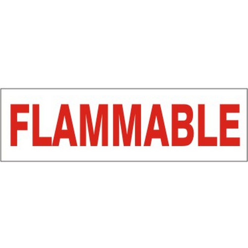 Safehouse Signs PD-2681 Flammable Pressure Sensitive Decal, 2.25X9, Adhesive Vinyl