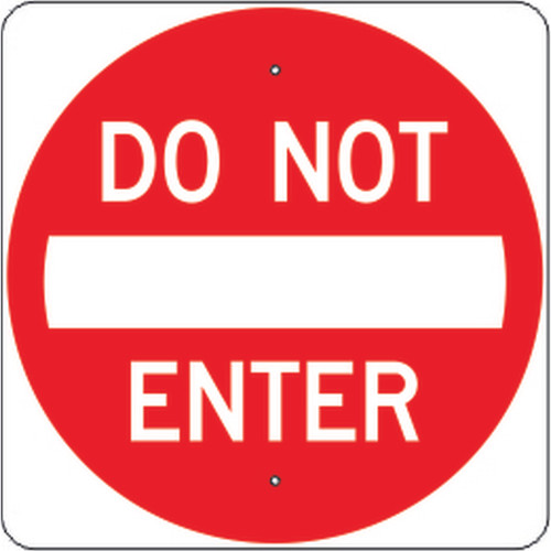 Safehouse Signs R5-1HIA16 Do Not Enter - Regulatory Traffic Signs, 24X24, Aluminum (.080) Hip Reflective