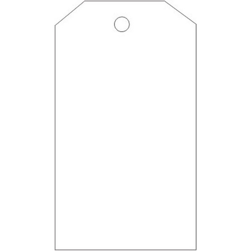 Safehouse Signs TB-179 Blank White Tags, 6X3, Tagboard