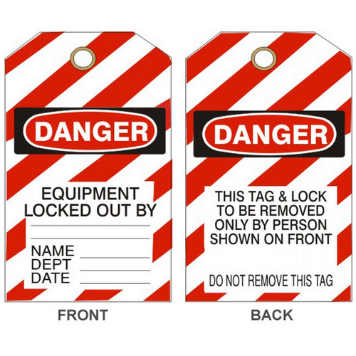 Safehouse Signs VT-147 Danger Equipment Locked By Tags, 6X3, Rigid Vinyl