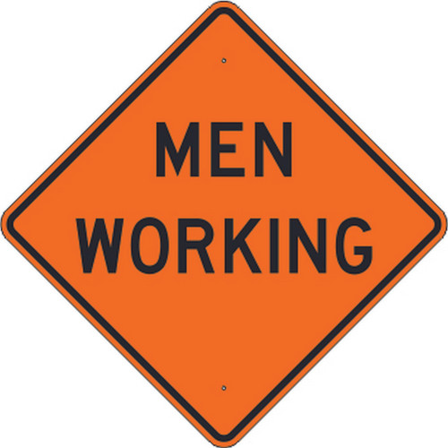 Safehouse Signs W21-1HIA27 Men Working - Construction Traffic Sign, 36, Aluminum (.080) Hip Reflective