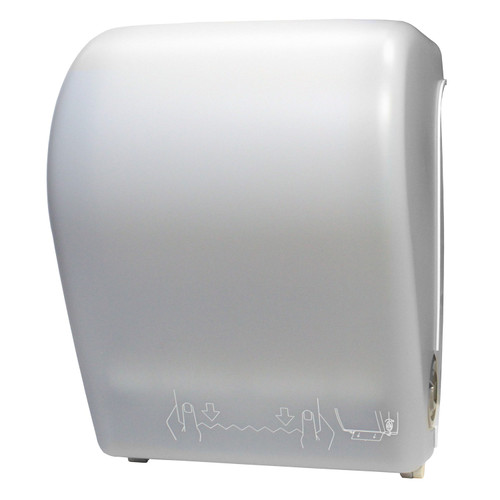 Palmer TD0201-03 Mechanical Auto-Cut Roll Towel White Translucent