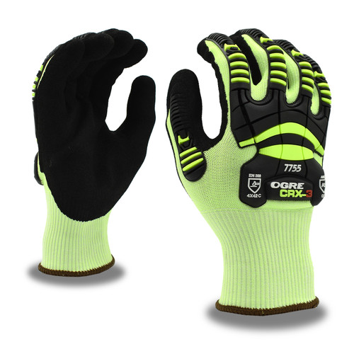 Cordova 7755 Impact, Ogre CRX-3, Sandy Nitrile Cut Resistant Glove, A3