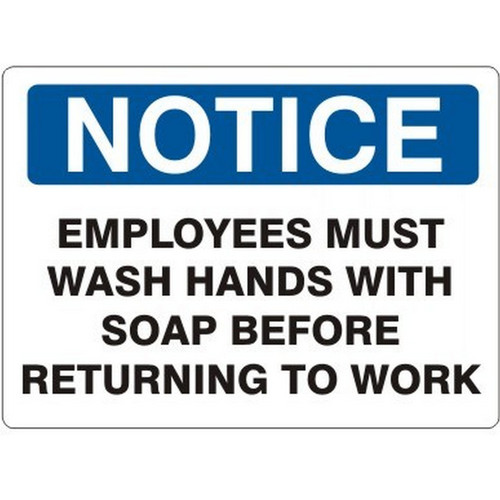 Safehouse Signs N-160844 Adhesive Vinyl, 14X20, Returning To Work  Notice Sign