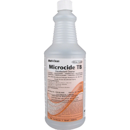 Multi-Clean 910248 Microcide TB Germicidal Disinfectant, 1 Quart Bottle, 12/Case