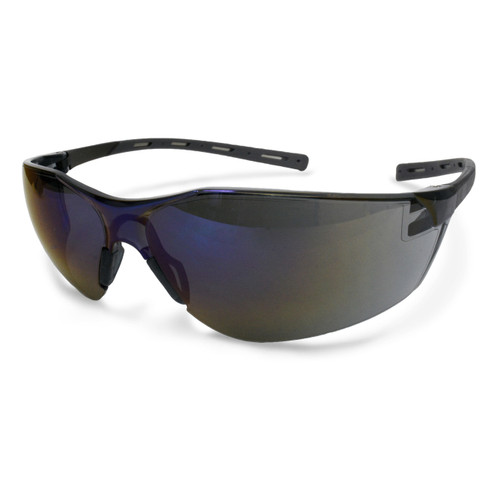 Radians TEC1-70 Tecona Safety Eyewear, Clear Frame and Blue Mirror Lens Safety Glasses