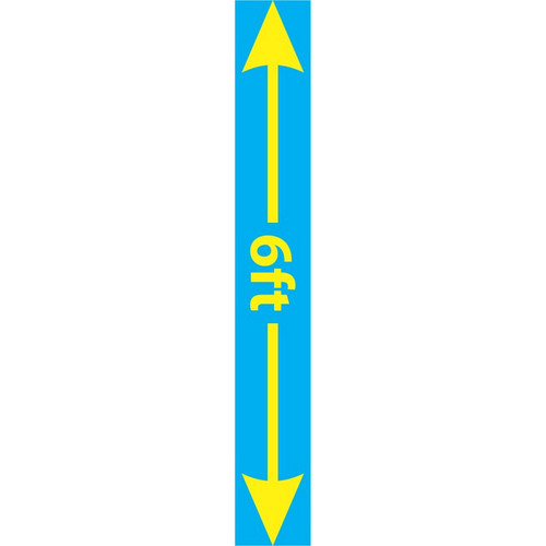 Safehouse Signs PFD6AR 6Ft With Arrows Social Distancing Anti-Slip Vinyl Floor Decal