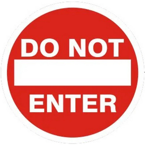 Safehouse Signs PFFS-23 Do Not Enter PeopleFlow Anti-Slip FlexiStick Floor Decal