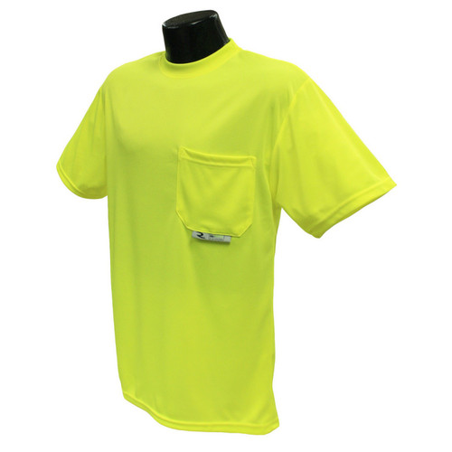 Radians ST11-N Non-Rated Short Sleeve Safety T-shirt with Max-Dri, Green