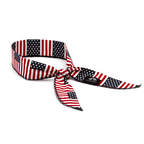 Pyramex PYRCNB12PKFLG Beaded Cooling Bandana - American Flag
