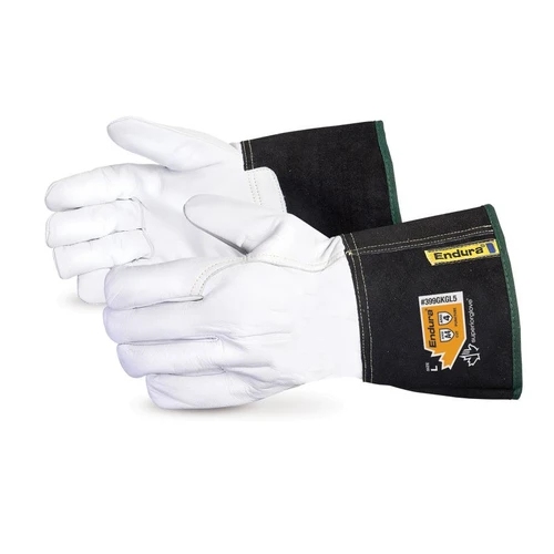 Superior Glove 399GKGL5 Endura Glove, Grain Goat, Blended Kevlar Liner, 5" Split Cuff, ANSI A4