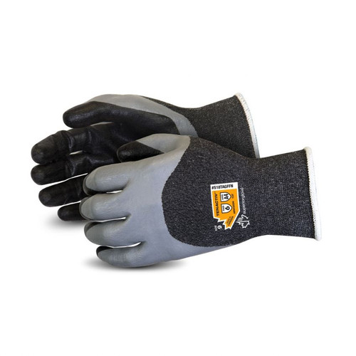 Superior Glove S18TAGFFN TenActiv Glove, 18ga High Performance Fibers, 3/4 Coat Nitrile with Foam Nitrile Palm Overdip, ANSI A4