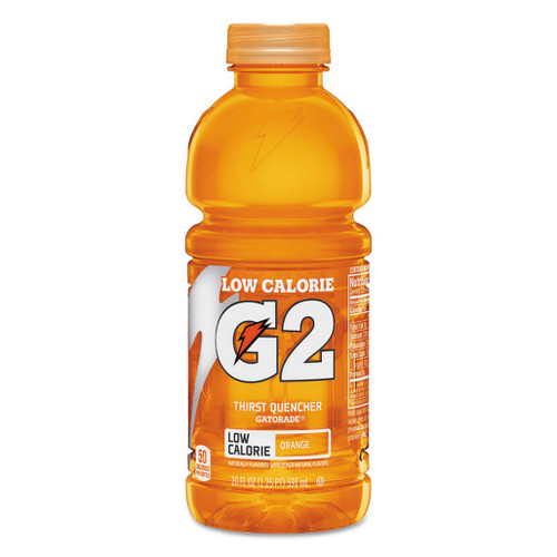 Gatorade 308-12204 G2 Perform 02 Low-Calorie Thirst Quencher, Orange, 20 oz Bottle, 24/Case