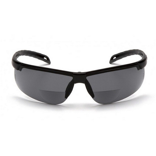 Pyramex Safety SB8620R20TM Everlite Black Frame, Gray Lens H2MAX +2.0 Anti-Fog Safety Glasses