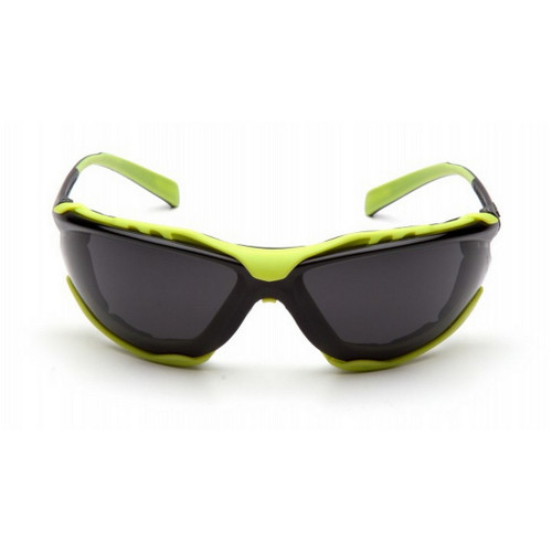 Pyramex Safety SBL9323STM Proximity Black Lime Frame Dark Gray Lens H2MAX Safety Glasses
