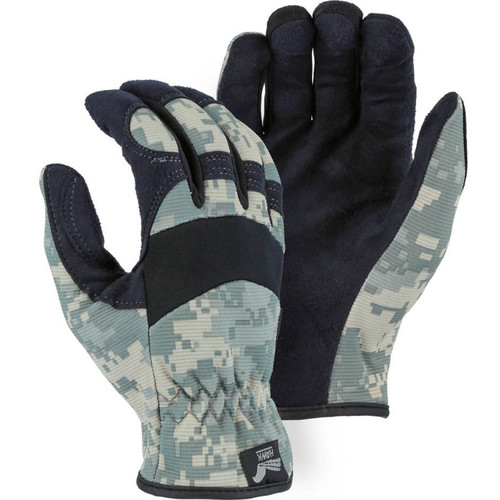 Majestic Glove 2136C1 Mechanics Glove with Digital Camo Knit Back