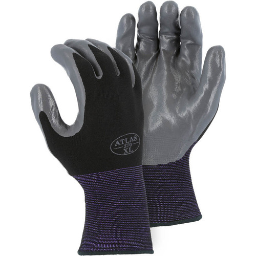 Majestic Glove 3261 Atlas Gray Nitrile Palm Dipped Glove